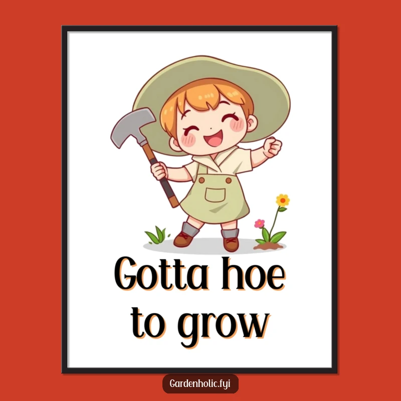 Funny Free Printable Wall Art: Happy Gardener, Downloadable Decor for Plant Lovers