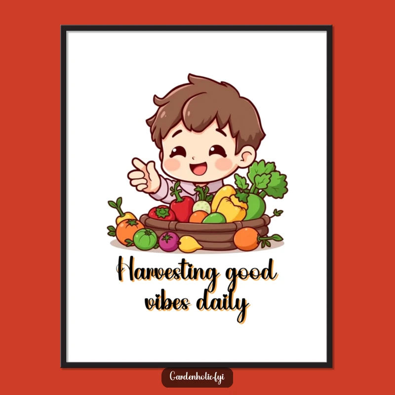 Free Printable Wall Art: Bountiful Harvest, Funny Downloadable Artwork for Kitchen Decor