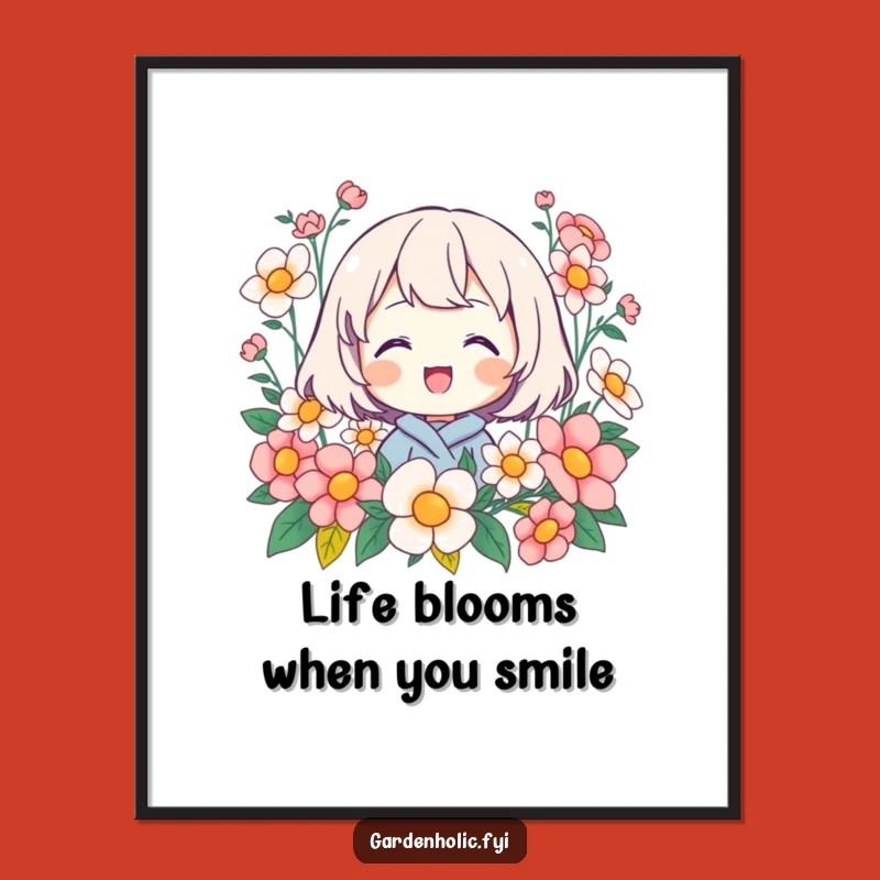 Funny Free Printable Wall Art: Blooming Joy - Cheerful Downloadable Decor!