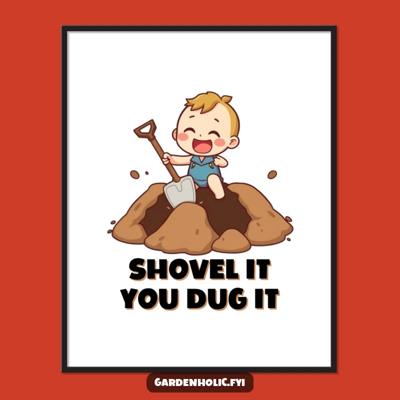 Funny Free Printable Wall Art: Hole Digger, Downloadable Decor for Dreamers