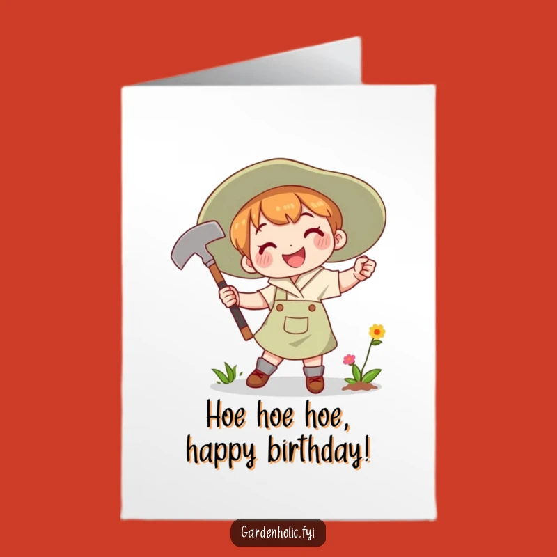 Free Printable Birthday Card: Happy Gardener, Funny Downloadable Gift for Green Thumbs