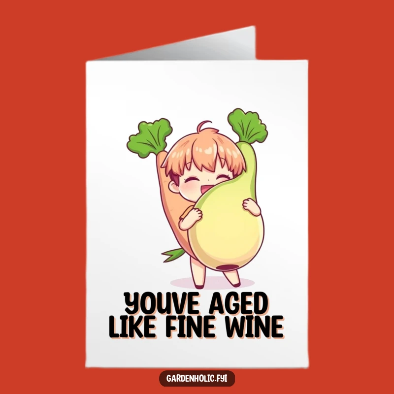 Free Printable Birthday Card: Veggie Winner Character, Funny Downloadable Gift