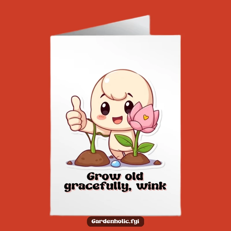 Free Printable Growth Birthday Card: Proud Thumbs Up Sprout Gift