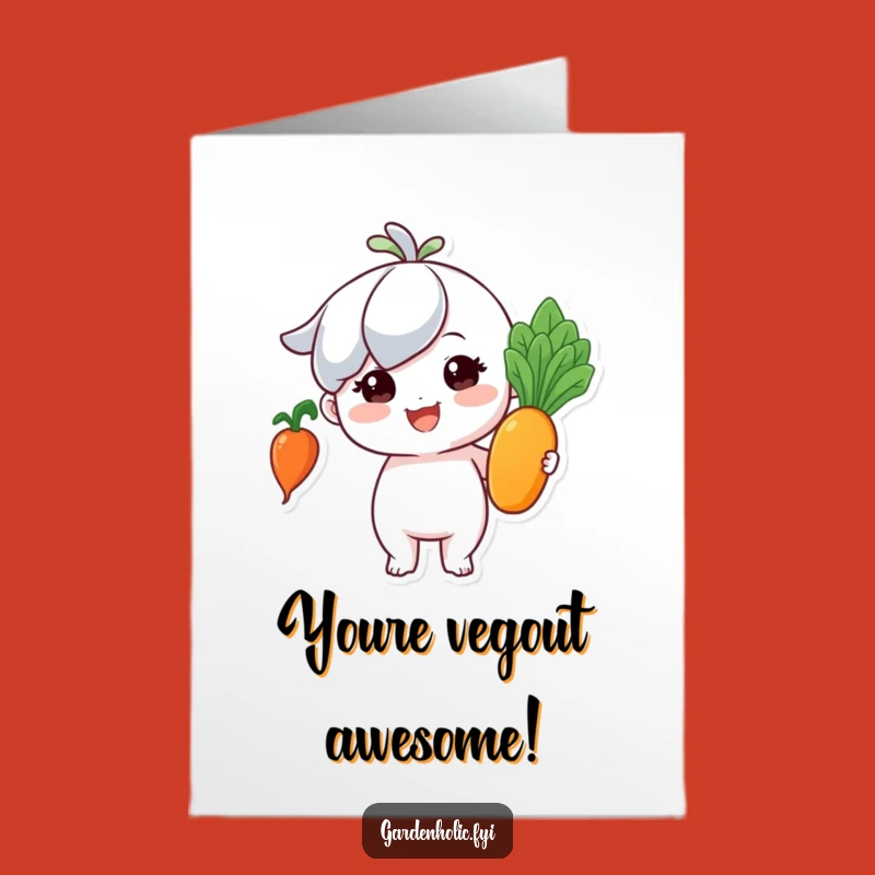 Free Printable Birthday Card: Proud Gardener & Veggie for a Fresh Celebration!