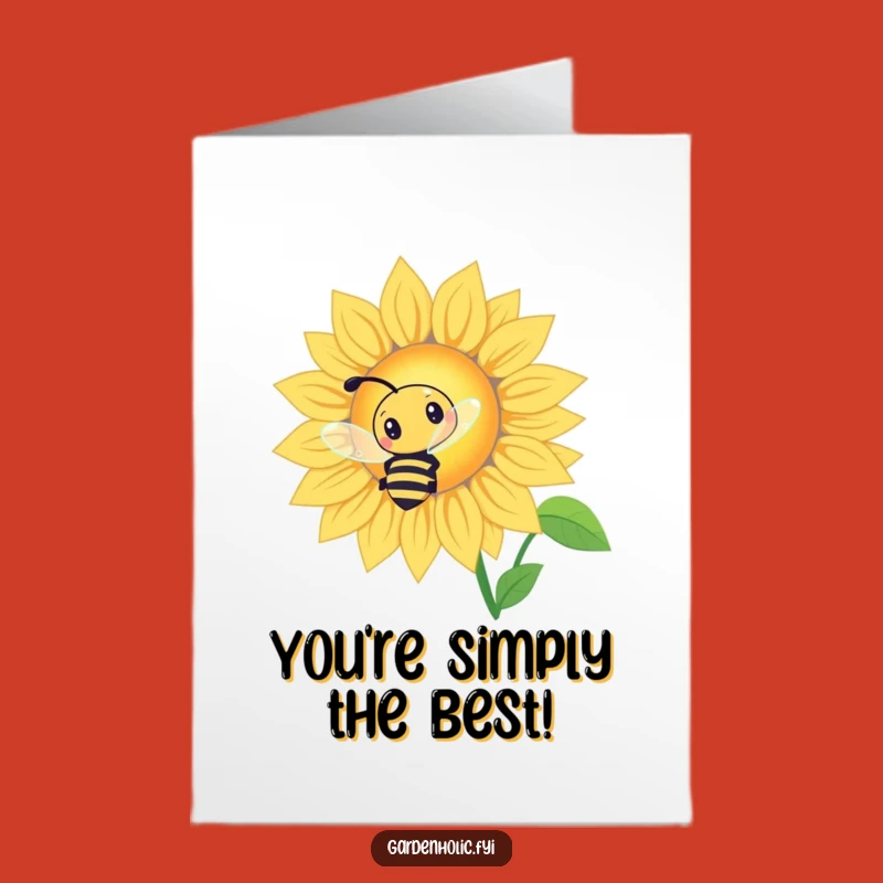 Free Printable Congrats Card: Buzzing Bee Victory, Sunflower Celebration Downloadable