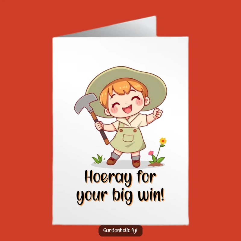 Free Printable Congrats Card: Happy Gardener, Funny Downloadable Gift for Growth