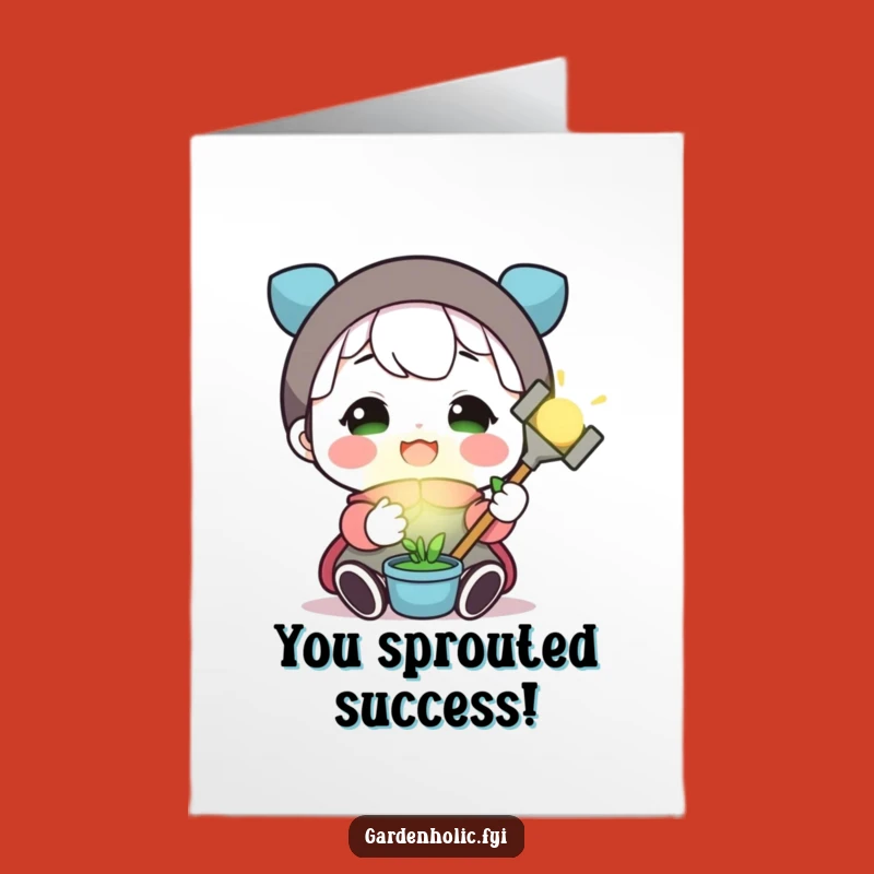 Free Printable Congrats Card: Hilarious Gardener Gnome, Perfect DIY Downloadable Gift