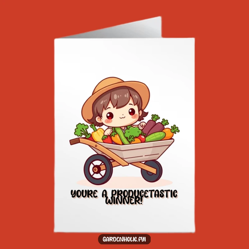 Free Printable Congrats Card: Veggie Wheelbarrow Joy, Awesome Downloadable Gift