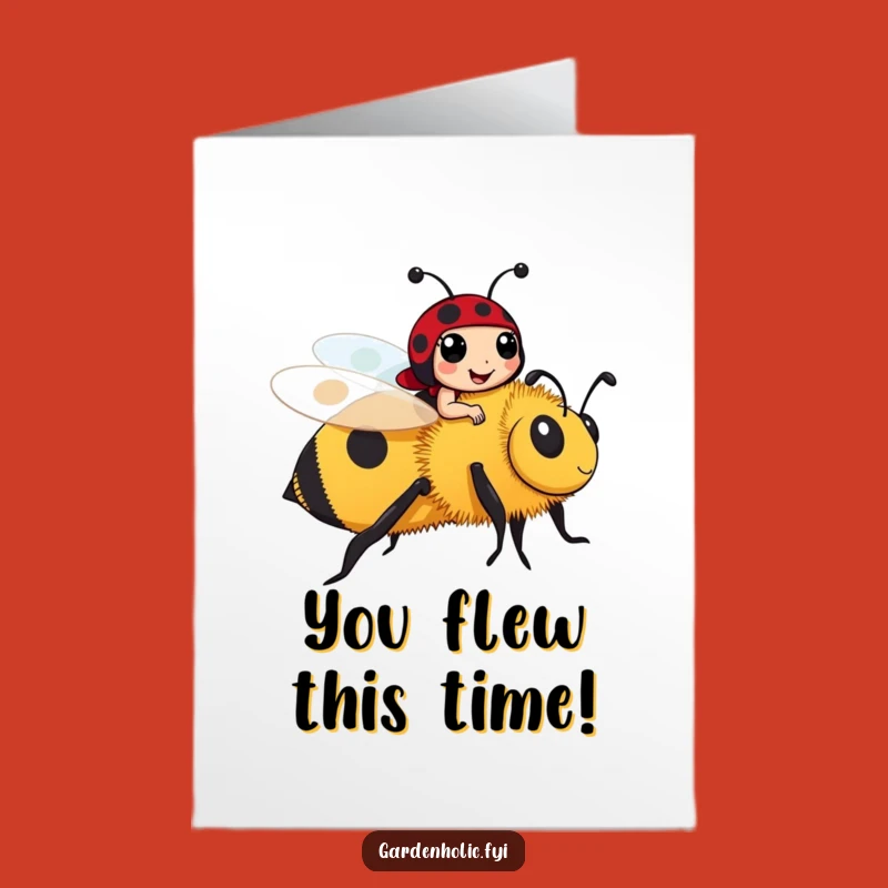 Free Printable Ladybug Card: Funny Congratulations Downloadable Gift for Bug Fans