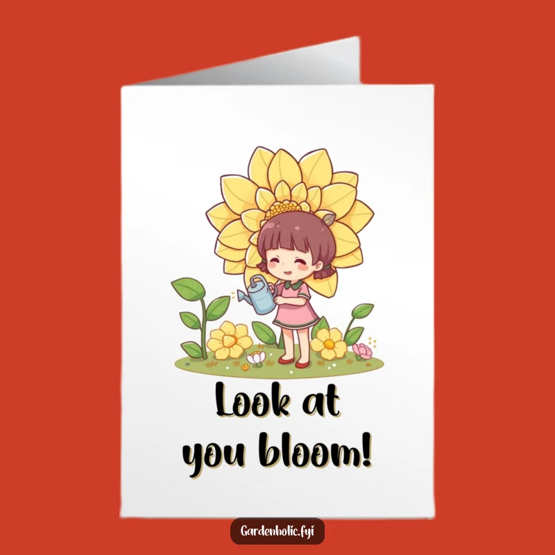 Free Printable Congrats Card: Blooming Success, Tiny Watering Can, Perfect DIY Gift