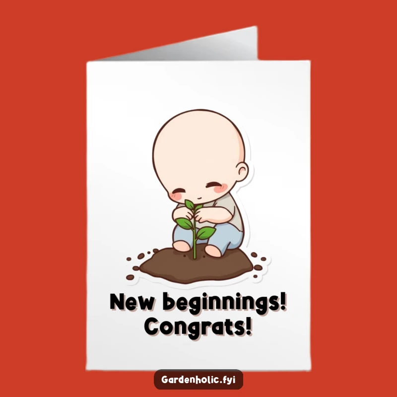 Free Printable Congrats Card: Tiny Planter, Success Seed, Humorous Downloadable Gift