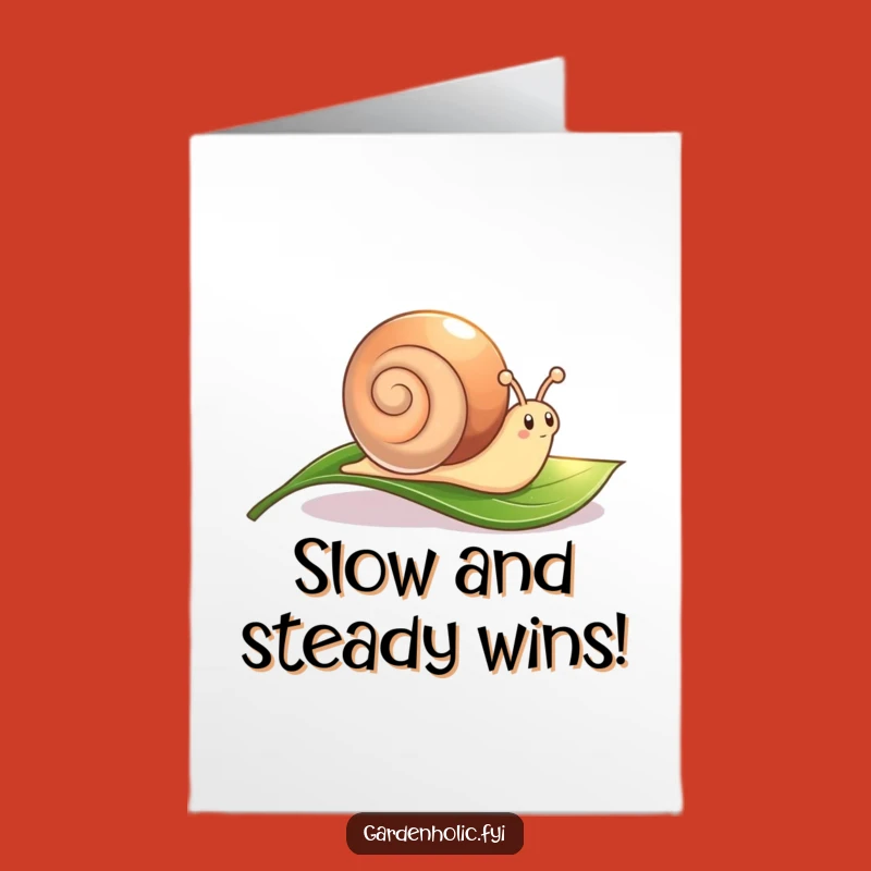 Free Printable Congrats Card: Snail's Shimmering Path, Downloadable Achievement