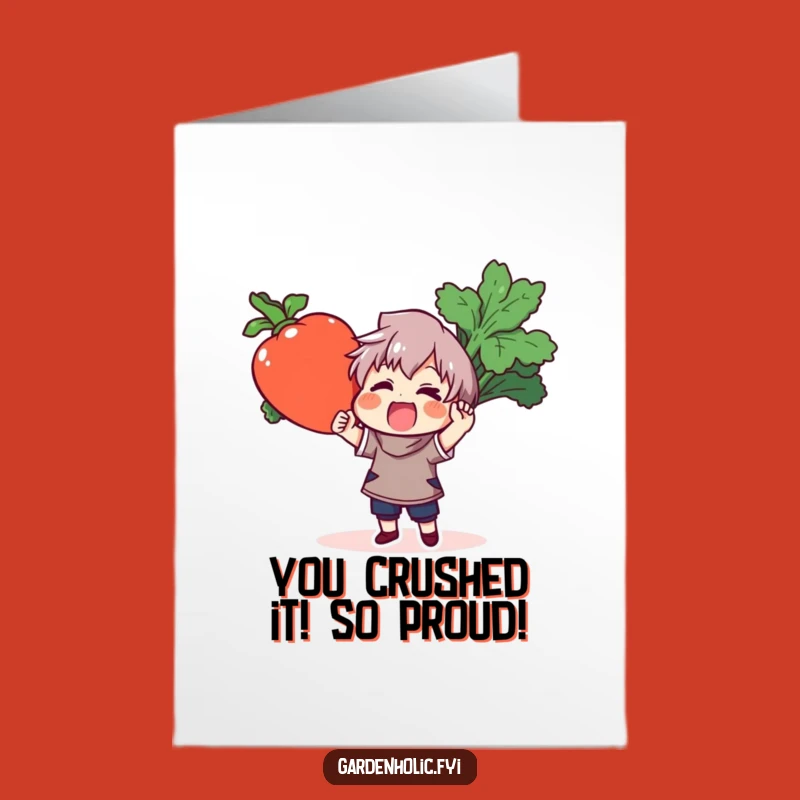Free Printable Congrats Card: Hilarious Giant Veggie Achievement Downloadable Gift