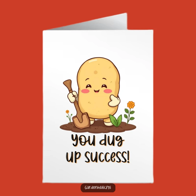 Free Printable Potato Card: Funny Congrats Downloadable Gift for Success & New Beginnings