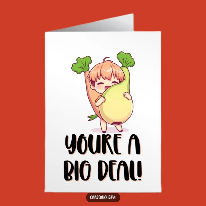 Free Printable Congrats Card: Veggie Champion, Humorous Downloadable Gift