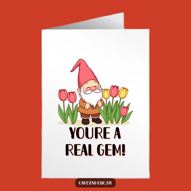 Free Printable Gnome Card: Funny Congratulations Downloadable Gift for Gardeners