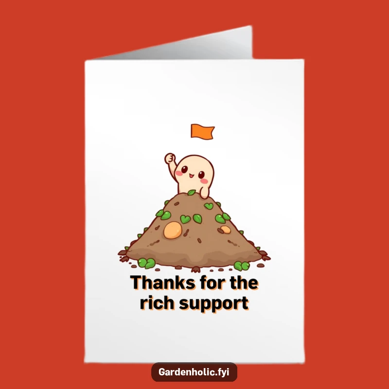 Free Printable Thank You Card: Compost Flag Waving for Gratitude - Print at Home!