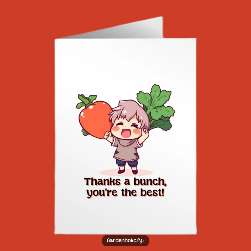 Free Printable Thank You Card: Funny Veggie Gratitude Downloadable Gift
