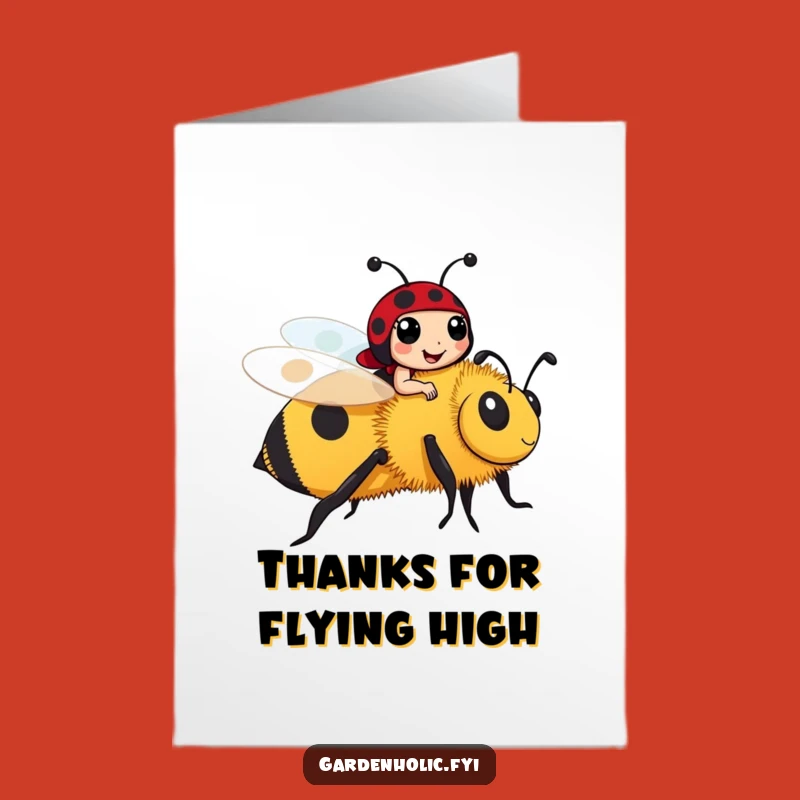 Free Printable Ladybug Thank You Card: Funny Downloadable Gift for Nature Lovers