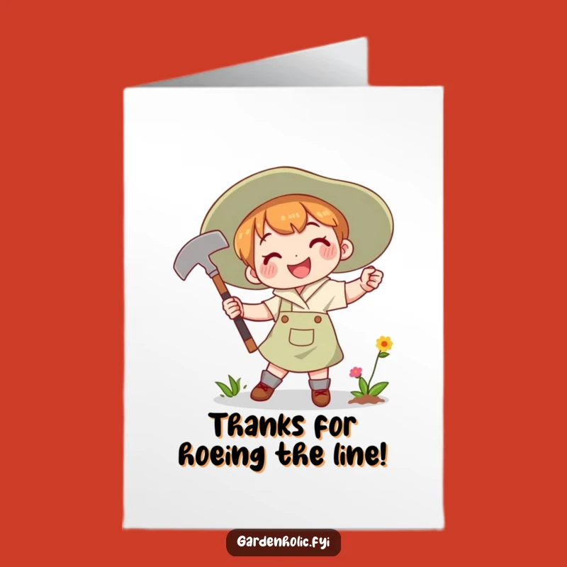 Free Printable Thank You Card: Happy Gardener, Funny Downloadable Gift for Care
