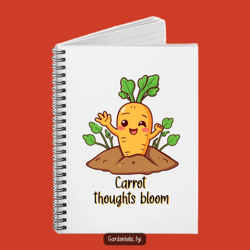 Funny Carrot Notebook: Joyful Wave from Soil, Journal Funny Gift for Notes