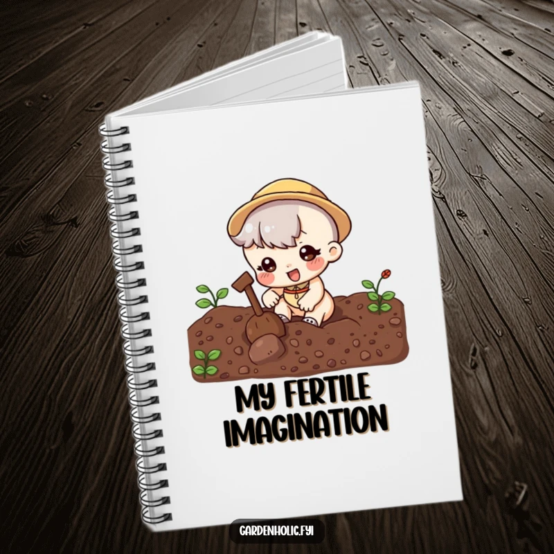 Funny Notebook: Cute character digging in soil, inspiring gardening plans and notes with a humorous touch, a great funny gift.