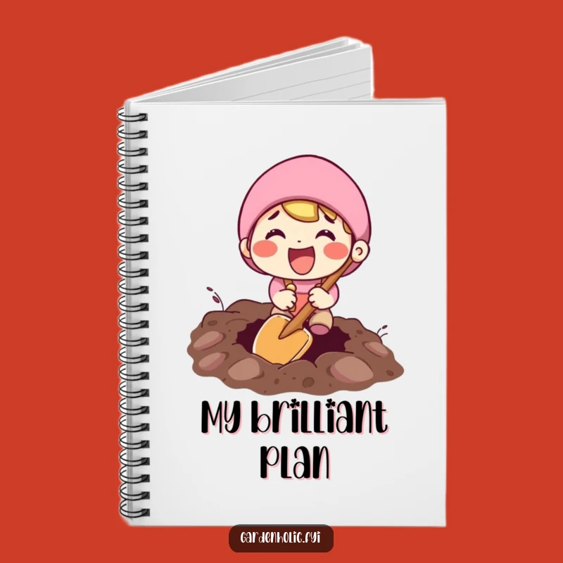 Funny Digging Notebook: Excited Character Journal for Plans and Discoveries