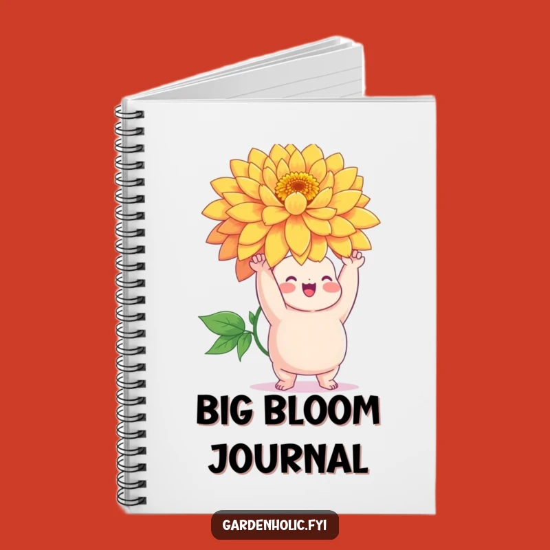 Funny Flower Notebook: Chubby Character with Giant Bloom, Hilarious Journal for Gardeners