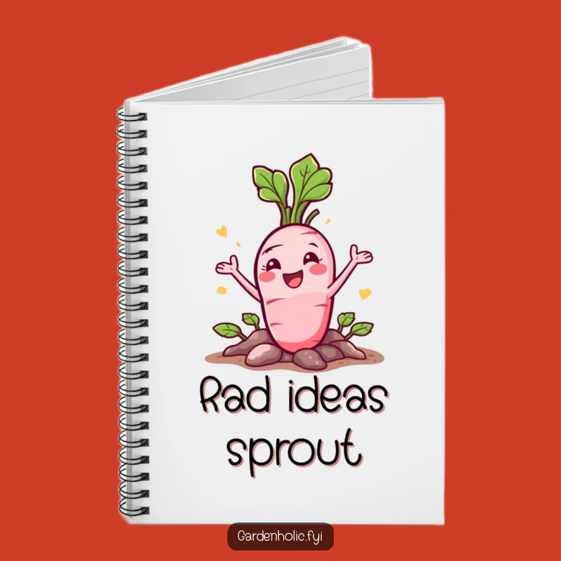 Funny Radish Notebook: Happy Veggie Bursting, Journal Funny Gift for Notes