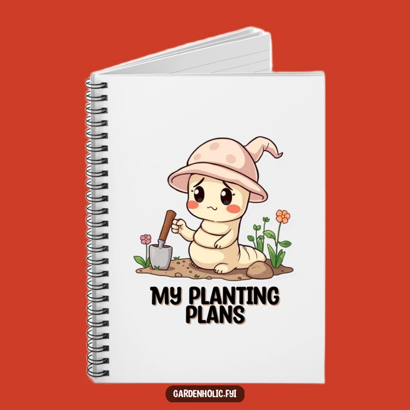 Funny Worm Gardening Notebook - Sow Your Thoughts!