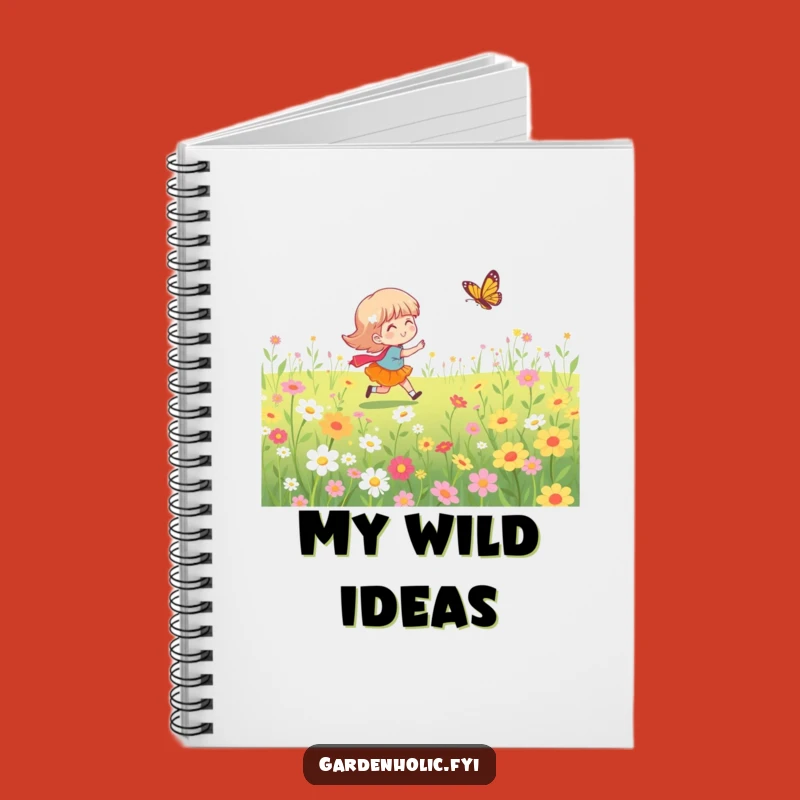 Funny Butterfly Chase Notebook - Perfect for Jotting Down Happy Thoughts