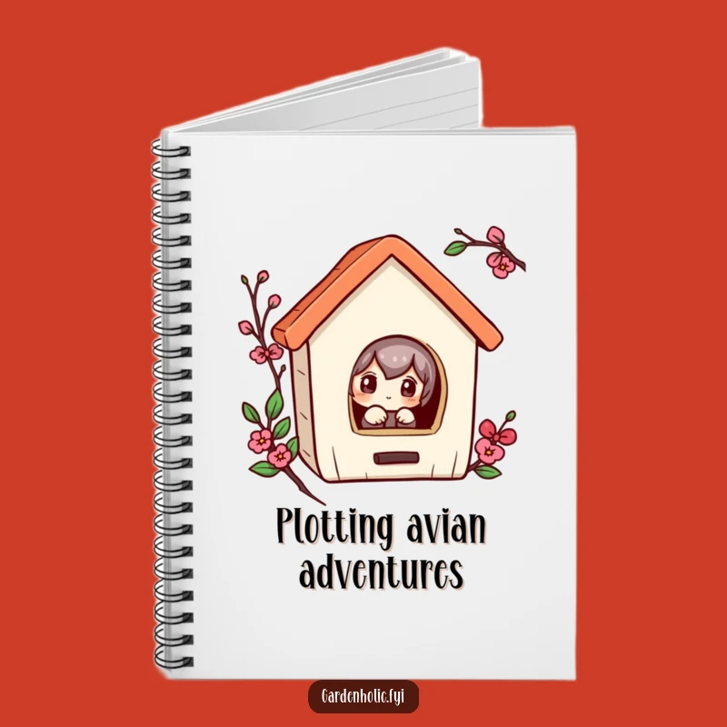 Funny Curious Character Birdhouse Notebook - Journal Your Laughs Gift