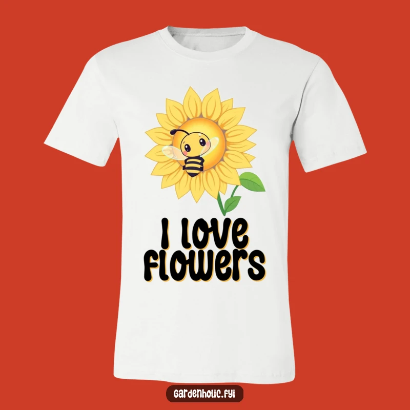 Funny Bee Sunflower T-Shirt: Curious Buzzing, Hilarious Nature Tee Gift