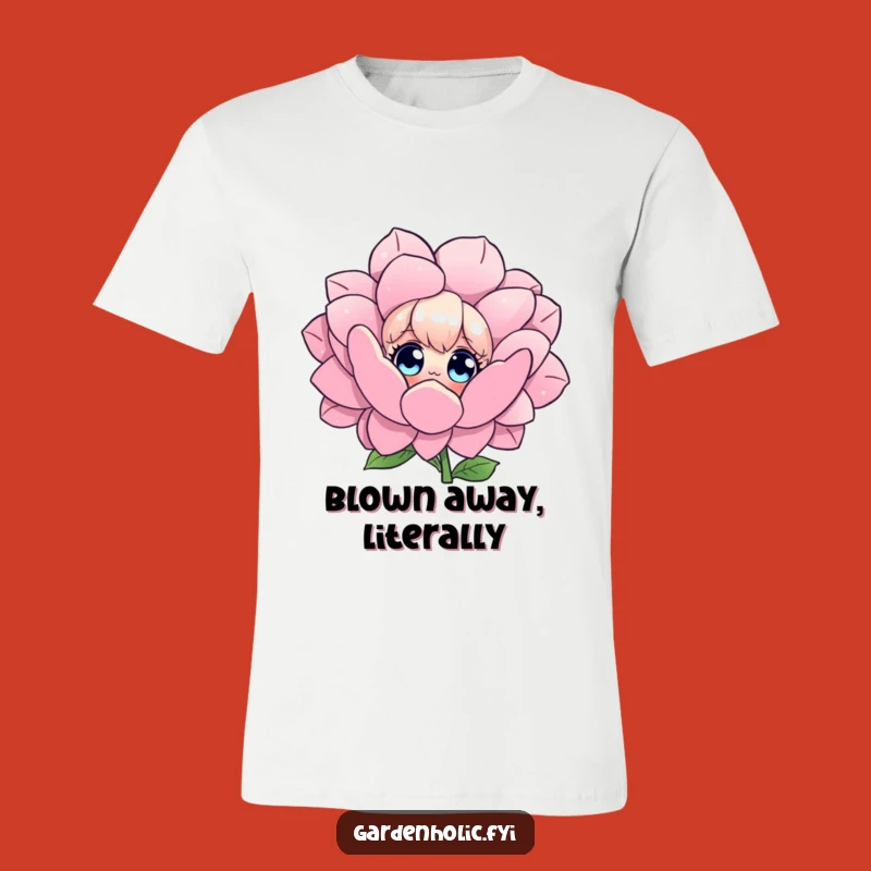 Funny Flower Admirer T-Shirt: Wide-Eyed Bloom Appreciation, Ideal Funny Gift