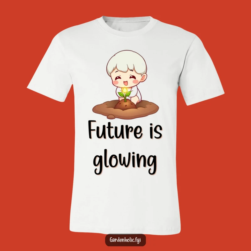 Funny Glowing Seed Planter T-Shirt - Enthusiastic Character Gardening, Cool Funny Gift for Plant Lovers