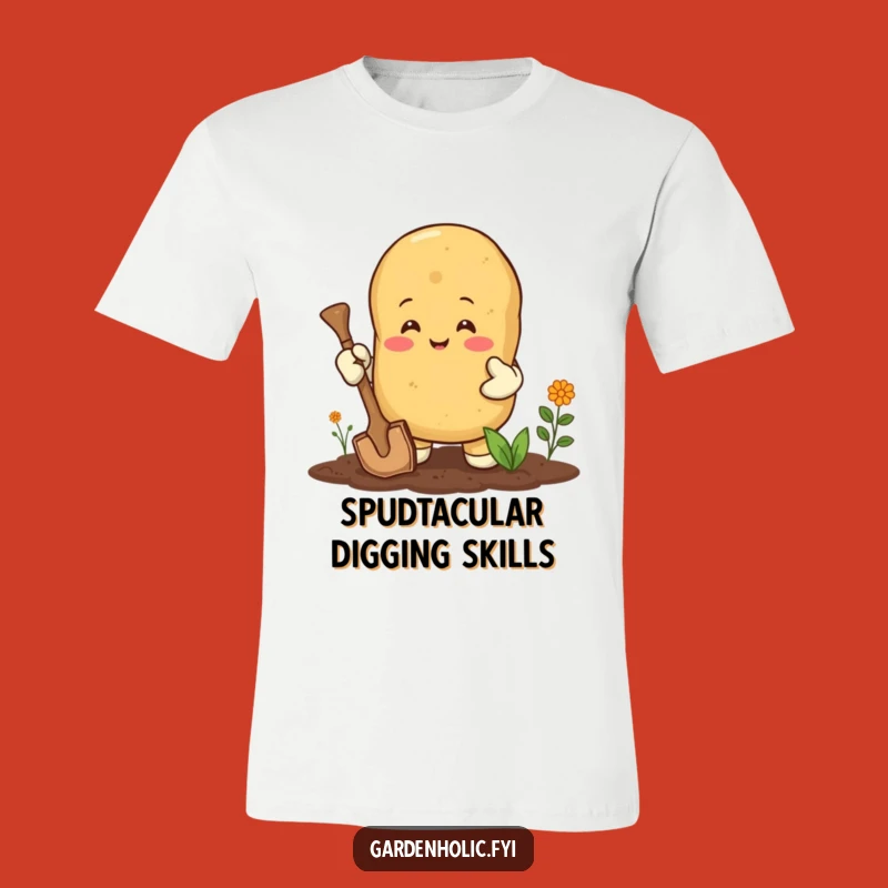 Funny Happy Potato T-Shirt: Enthusiastic Gardener Tee for Spud Fans