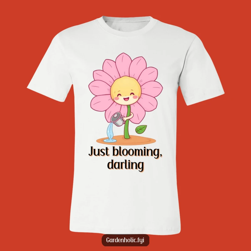 Funny Sprout Watering Flower T-Shirt: Joyful Garden Design, Perfect Gift