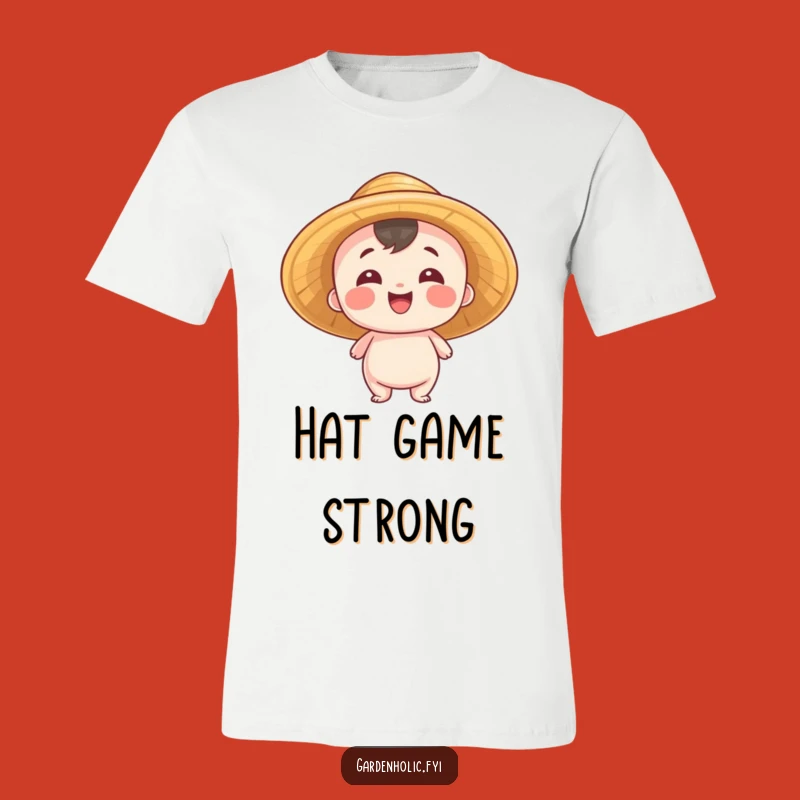 Funny Proud T-Shirt: Entity in Straw Hat, Cheerful Humorous Gift for the Victorious!