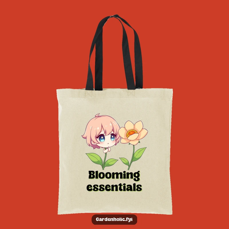 Funny Flower Admirer Tote Bag: Nature Carryall, Vibrant Design, Perfect Funny Gift