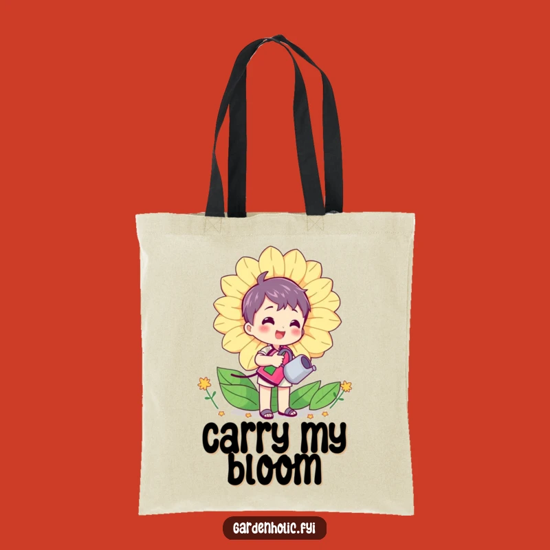 Funny Gardener Tote Bag: Flower Watering Design, Perfect Gift for Gardeners