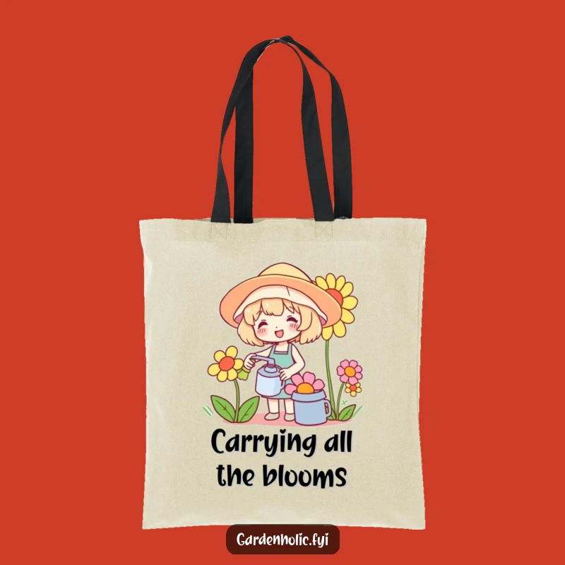 Funny Gardener Tote Bag: Giant Flower Design, Practical Funny Gift for Plant Lovers