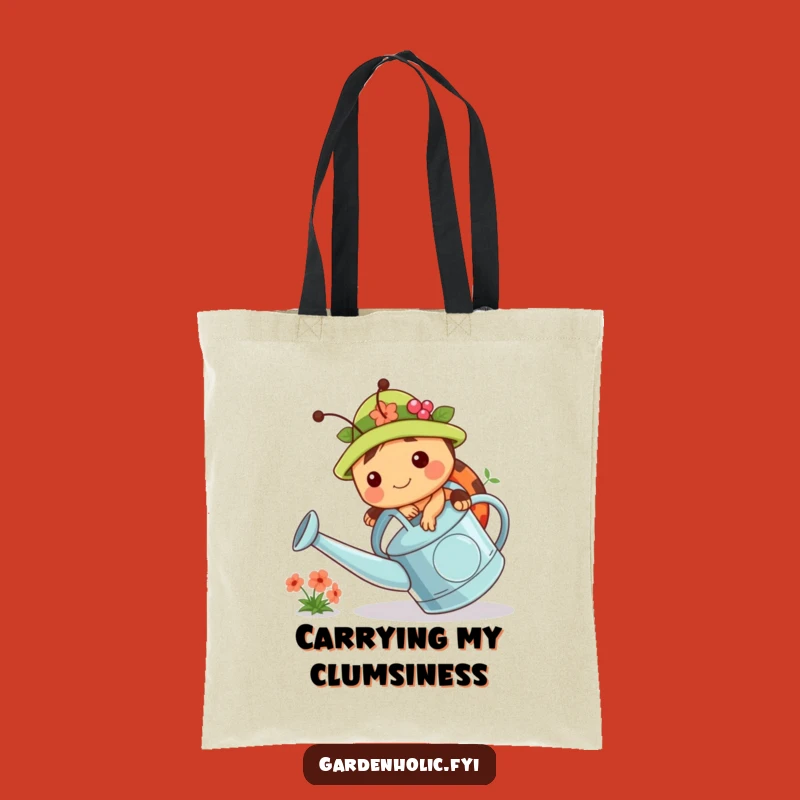 Funny Ladybug Tote Bag: Carry Your Garden Supplies with Hilarious Charm - Gift!