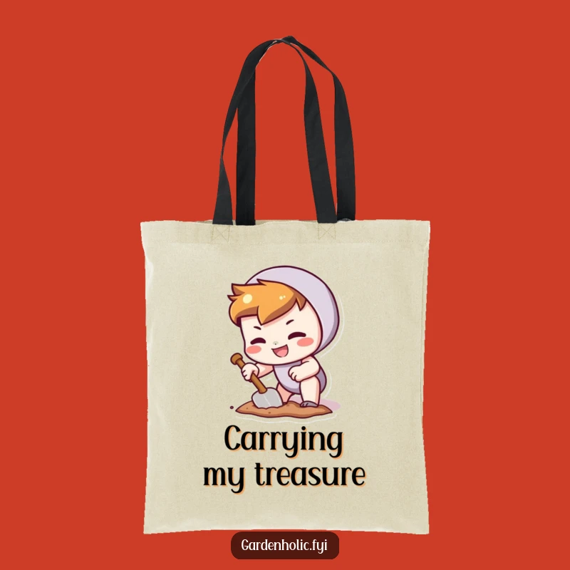 Funny Digger Tote Bag: Trowel Design, Unique Hobby Gift Tote