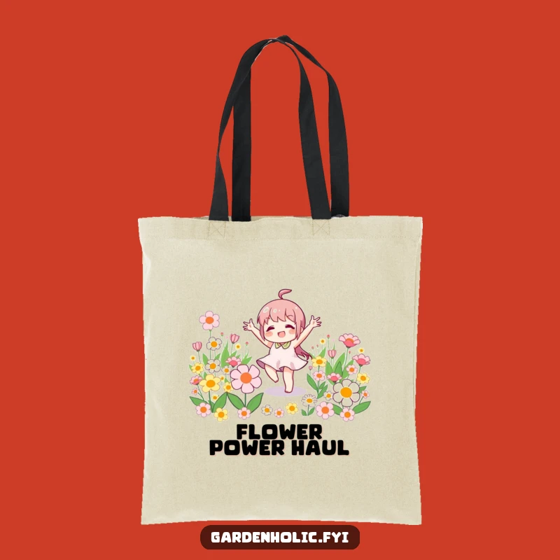 Funny Flower Dance Tote Bag: Character Celebrating Blooms, Hilarious & Practical Gift
