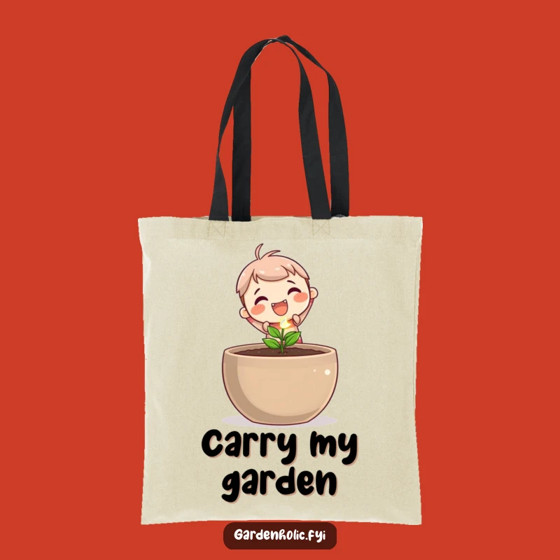 Funny Gardener Tote Bag: Planting Fun Design, Perfect Gift for Gardeners