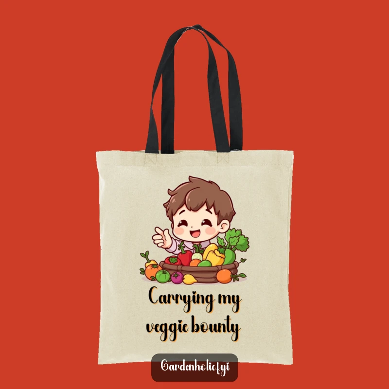 Funny Harvest Character Tote Bag - Eco-Friendly & Funny Gift