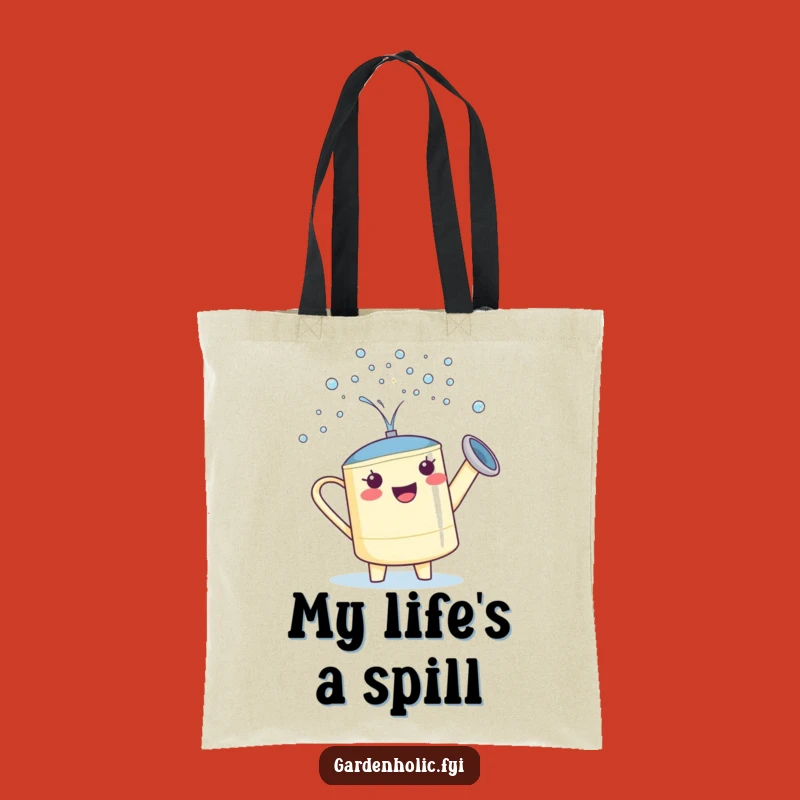 Funny Watering Can Tote Bag: Proud Gardener Showering Drops, Stylish Funny Gift