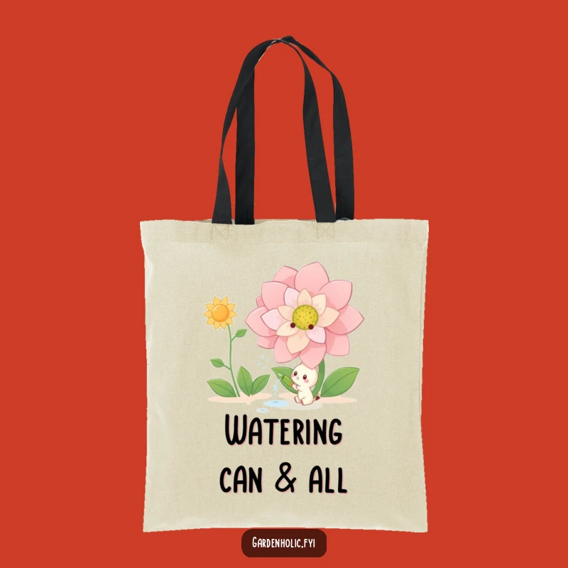 Funny Watering Tote Bag: Creature Giant Flower Carrier, Durable Humorous Garden Gift!