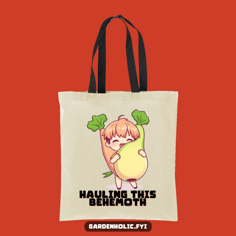 Funny Veggie Tote Bag: Character Giant Vegetable Carrier, Durable Humorous Gardener Gift!