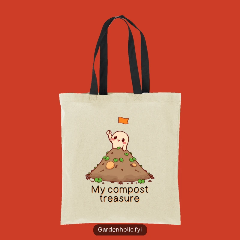 Funny Compost Tote: Tiny Flag Victory Bag, Hilarious Gardener Accessory, Perfect Funny Gift